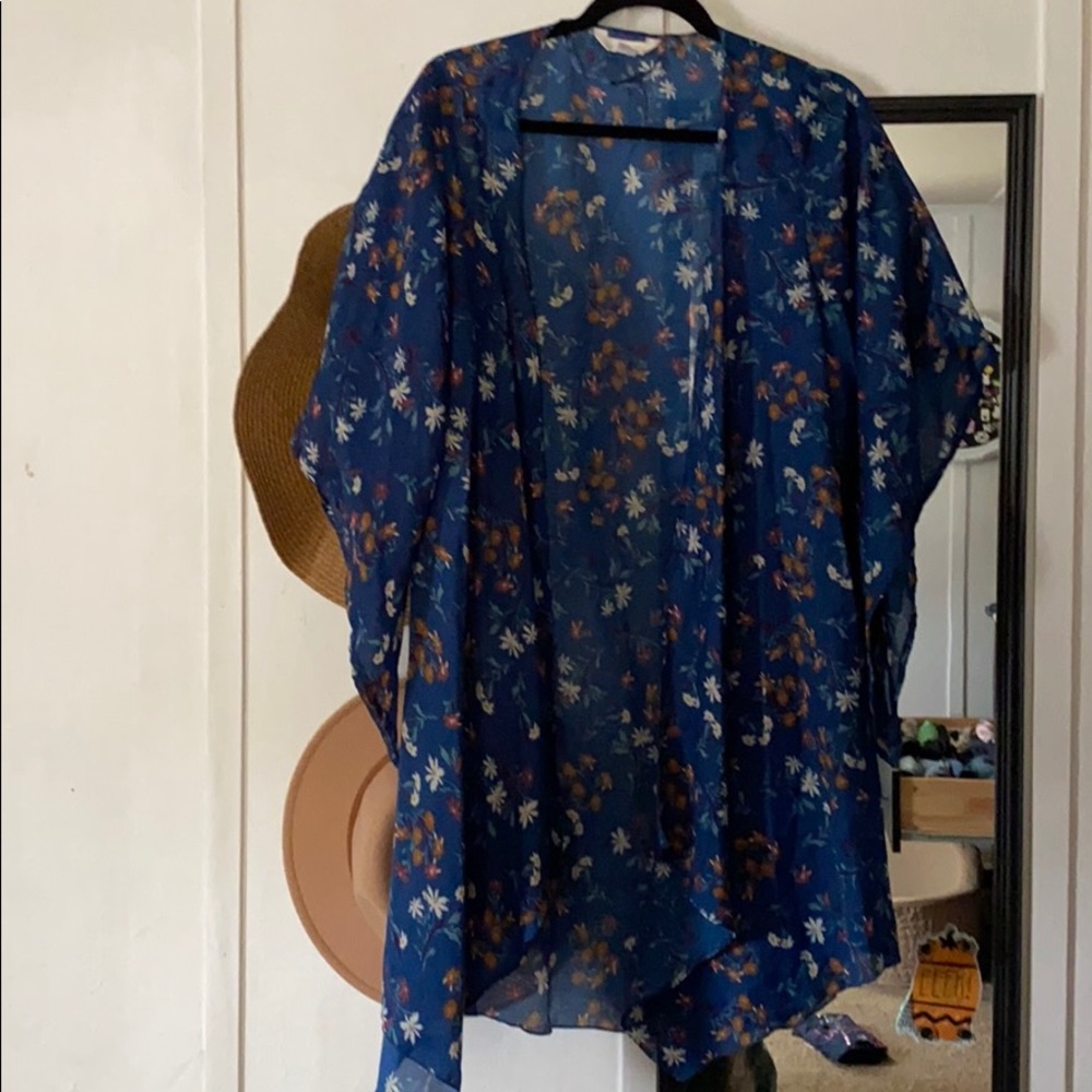 Floral Navy Kimono Cardigan
